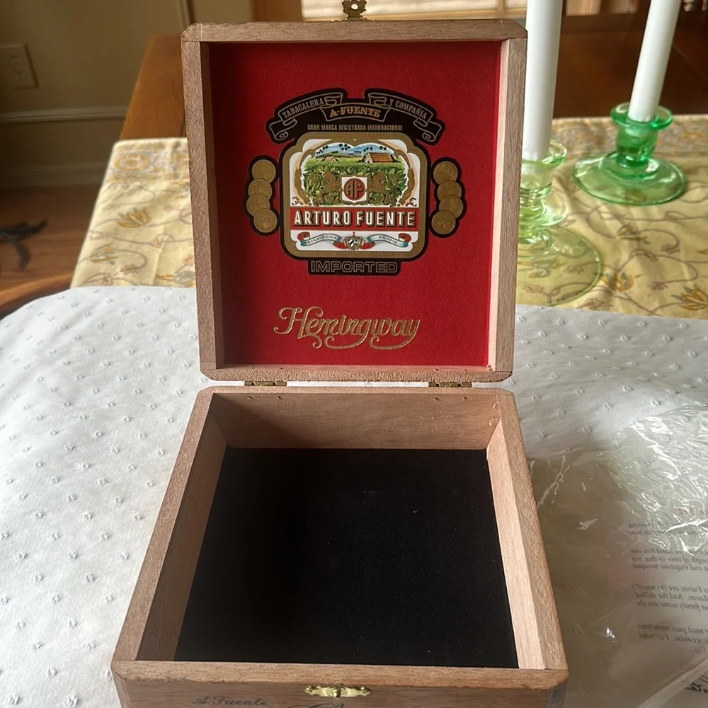 Hemingway wooden cigar boxes (empty)